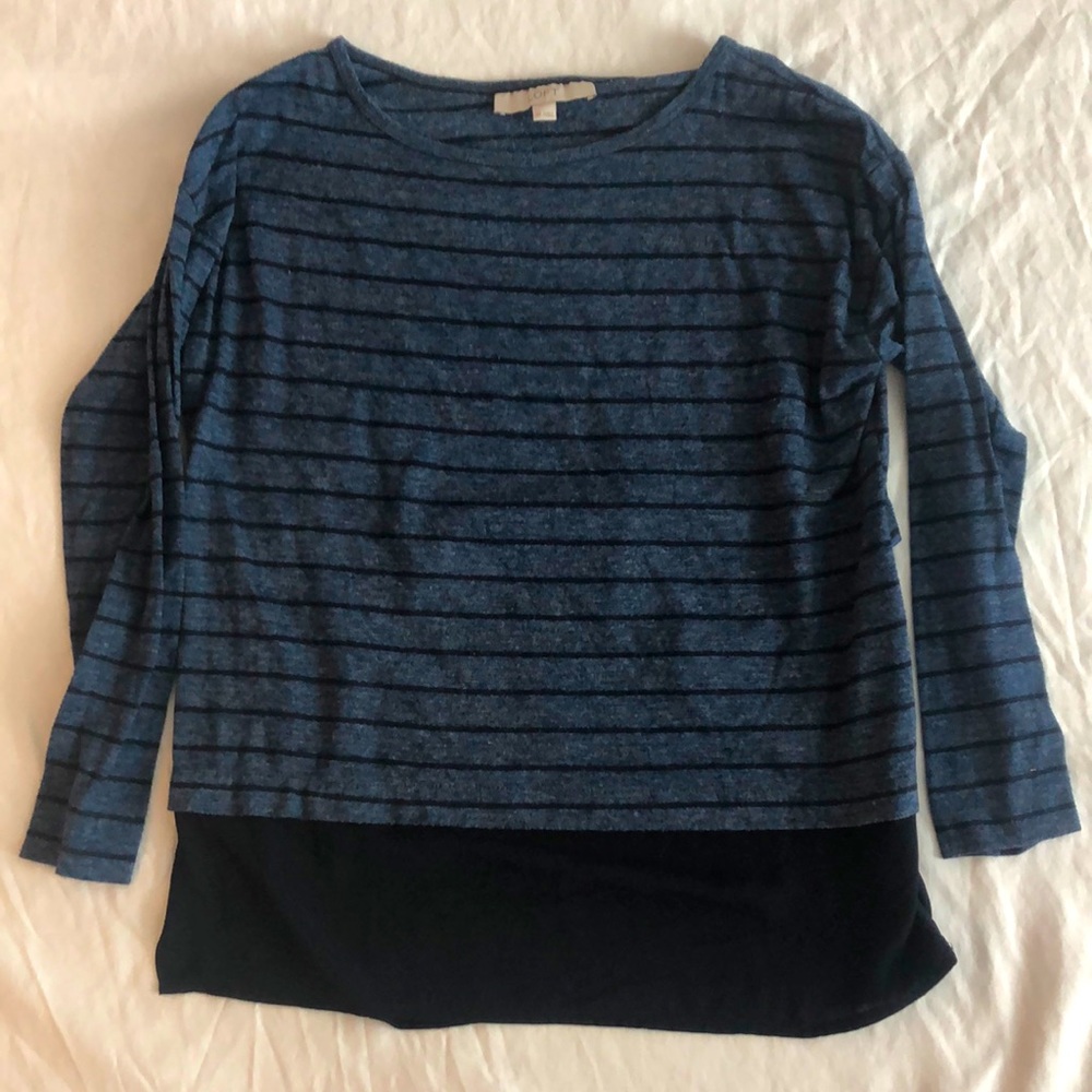 LOFT Mixed Media Shirt